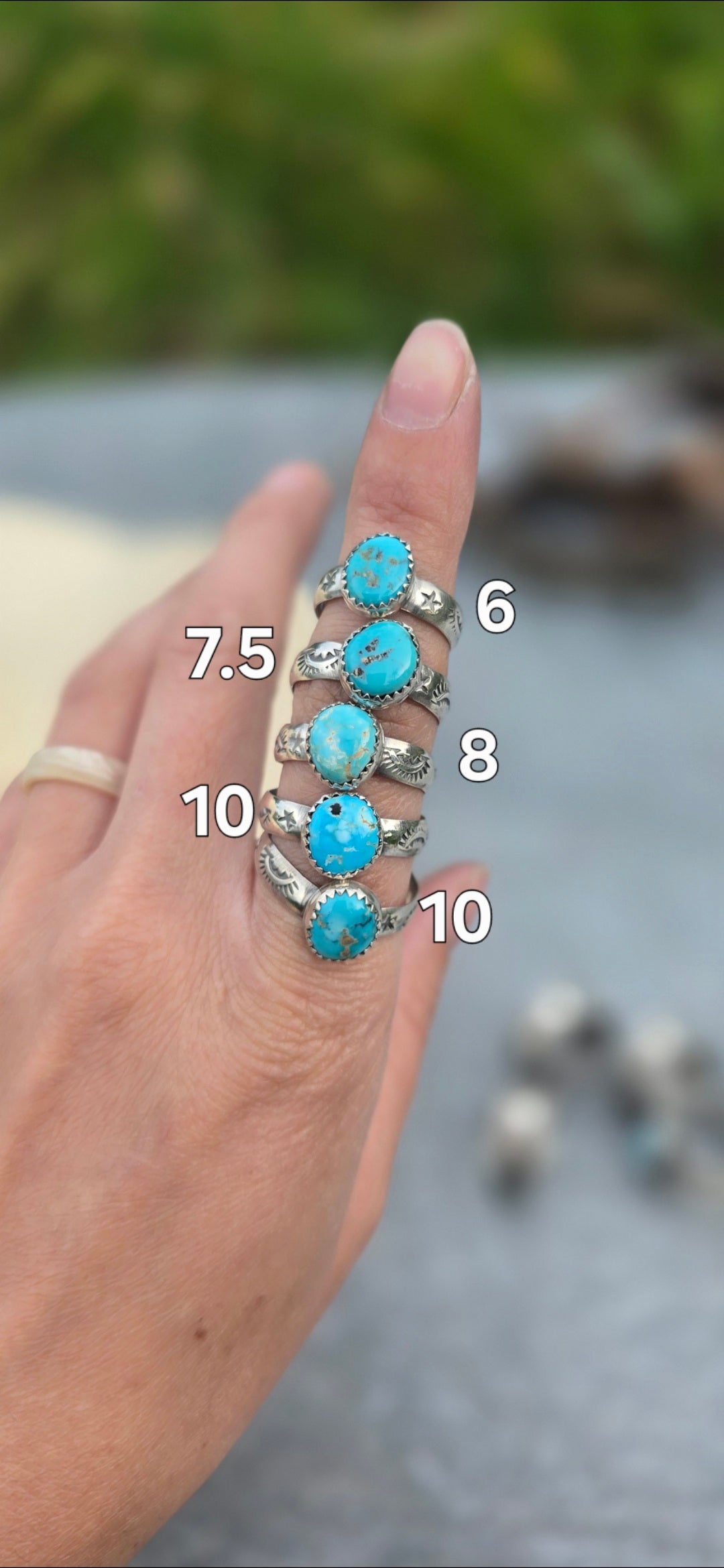 Lone Mountain Stamped Stacker Ring