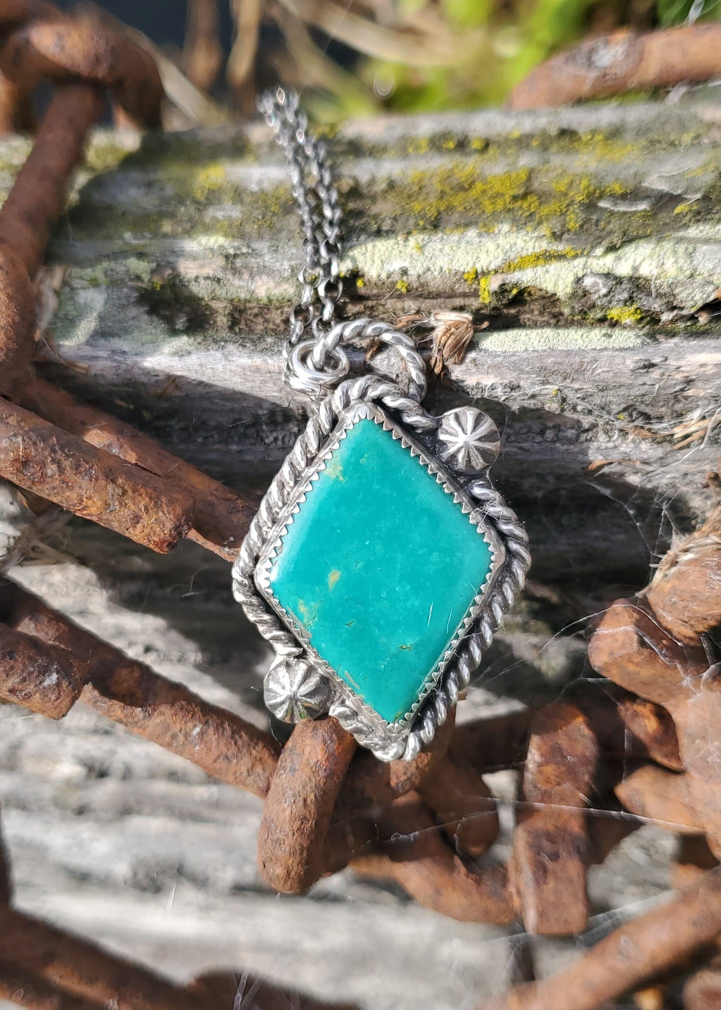 Diamond Tyrone Turquoise Necklace